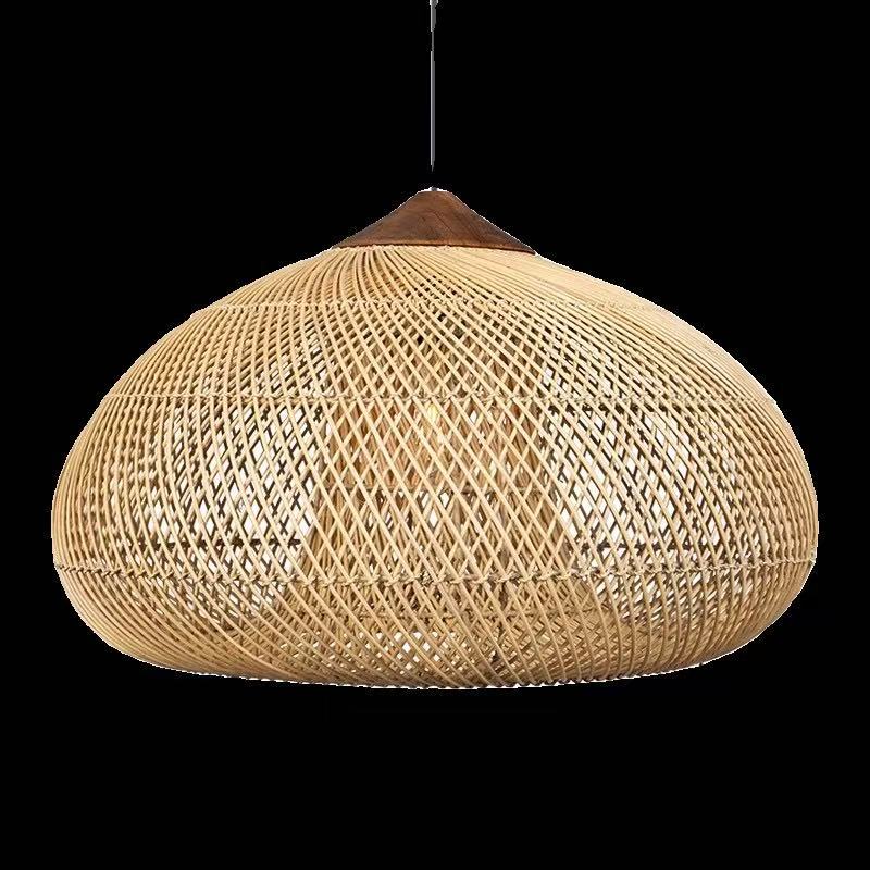 Saucer Rattan Pendant Light